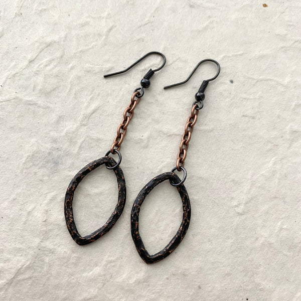 Copper Accented Dangle Earrings