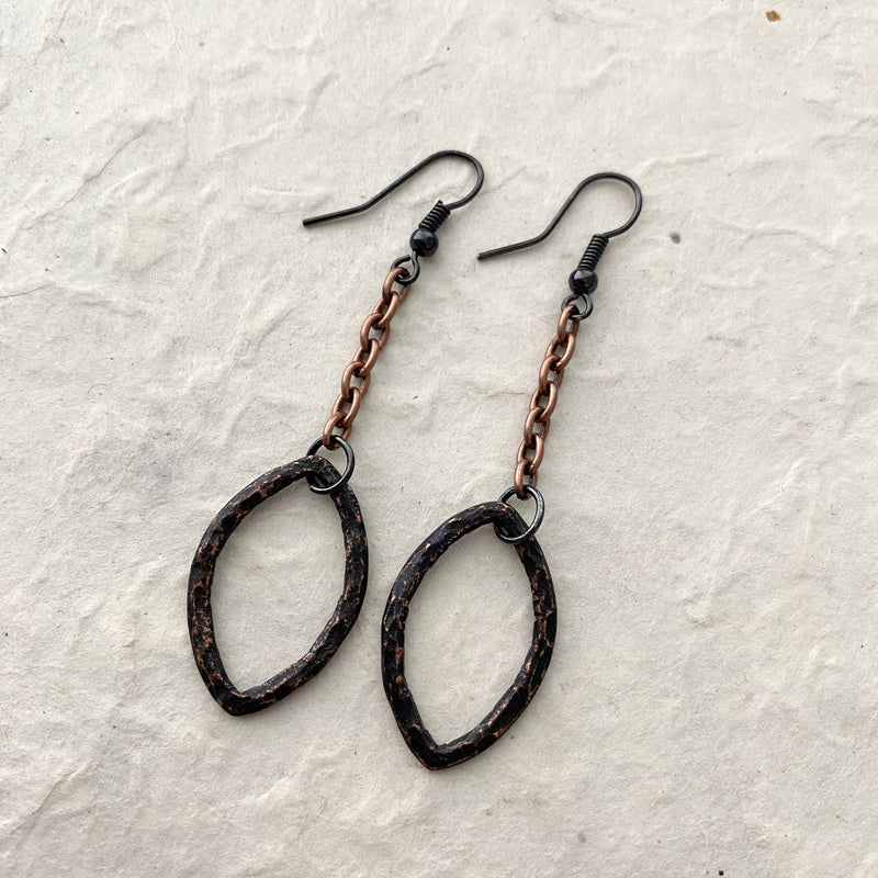 Copper Accented Dangle Earrings