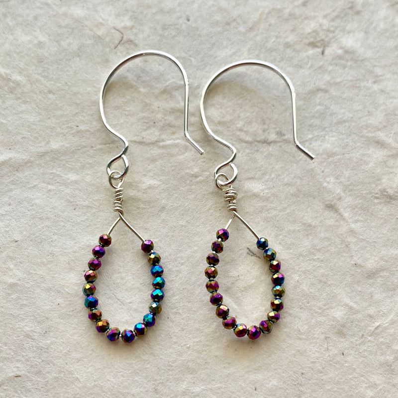 Rainbow Crystal Dangle Earrings