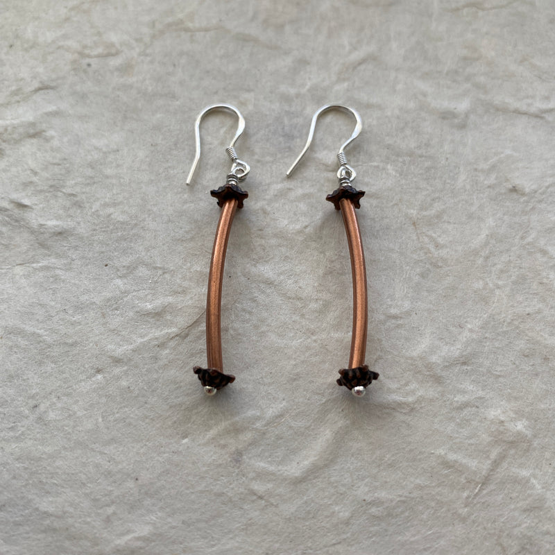 Copper Line Earrings